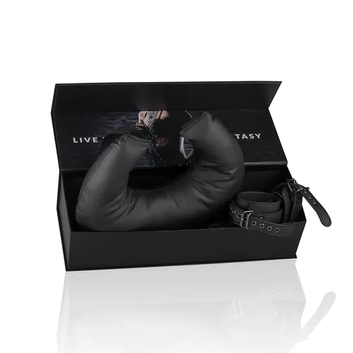 Beinpositioniergurt mit Nackenkissen und Knöchelfesseln – EasyToys Fetish