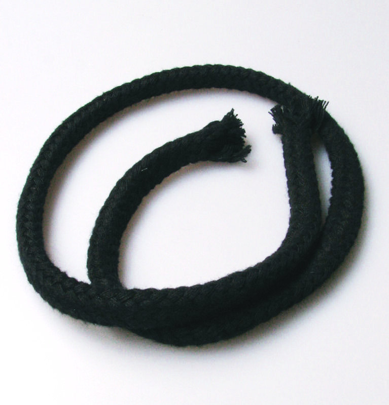 1 Meter Baumwoll-Seil 8mm schwarz
