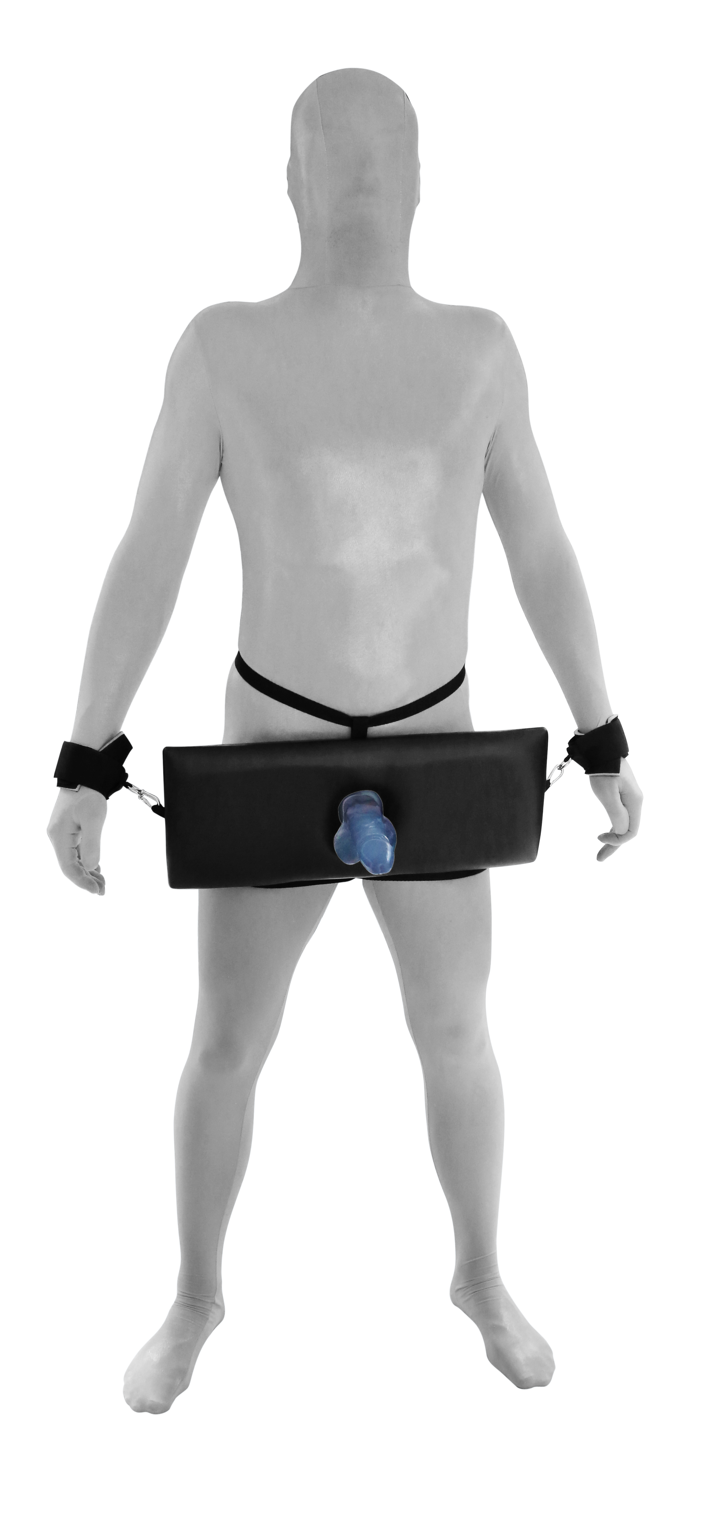 Penis-/Hodenpranger mit Handfesseln