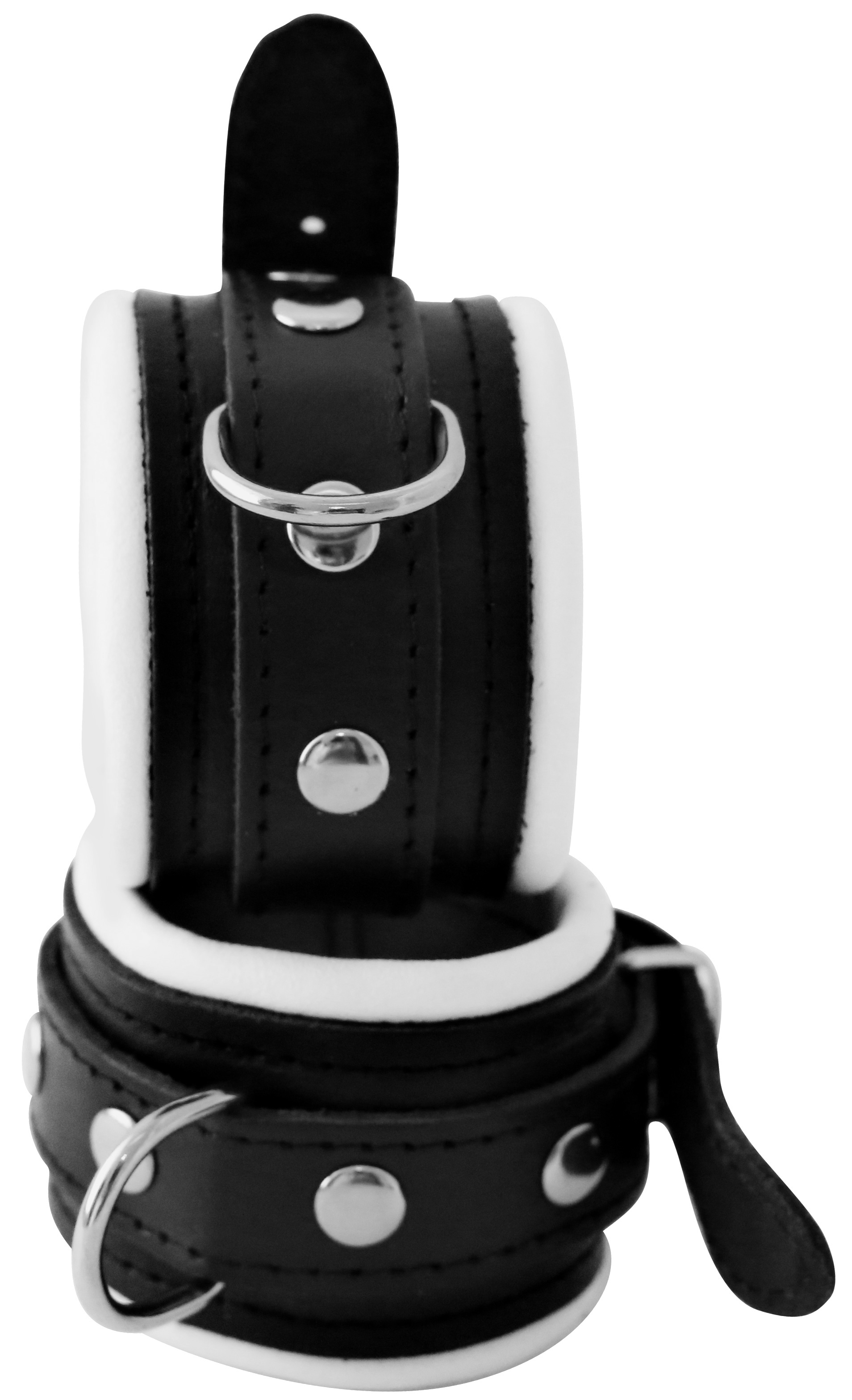 Leder Handfessel Weiß