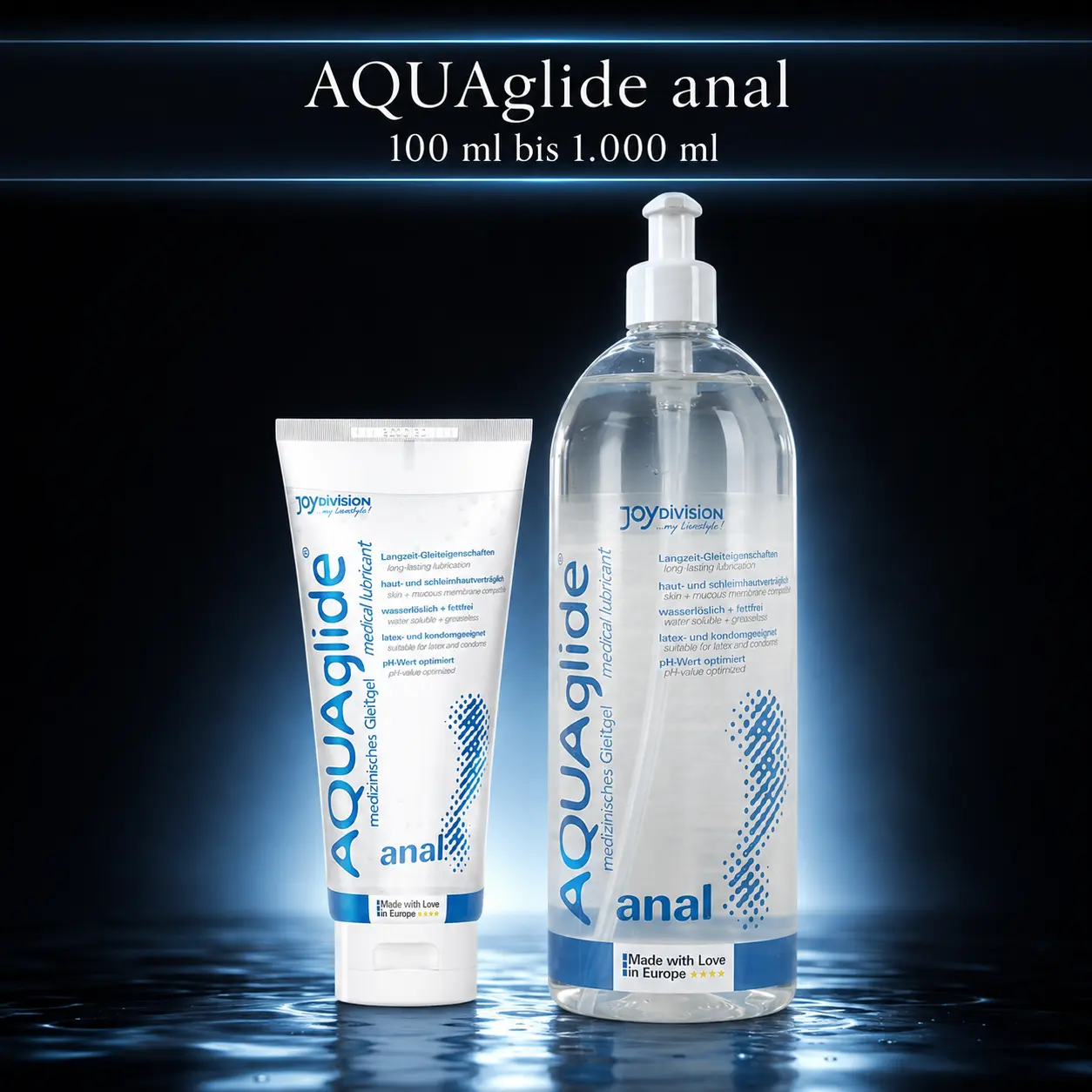 AQUAglide anal – Veganes Anal-Gleitgel, 100 ml oder 1.000 ml